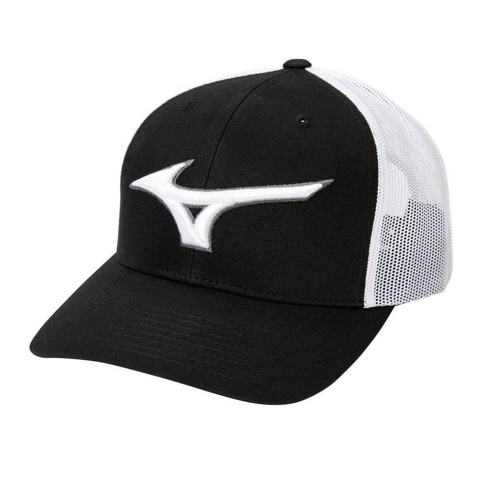 Mizuno Diamond Trucker - Bayan Şapka - Siyah/Beyaz Türkiye (TQHCXZ-269)